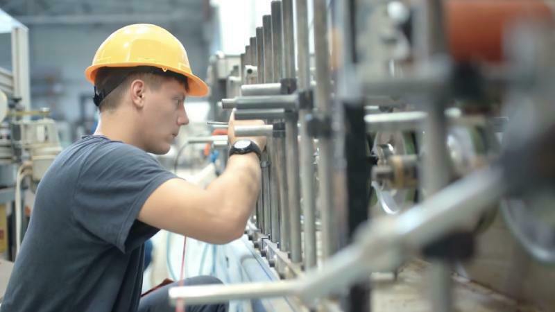 Millwright working on the job