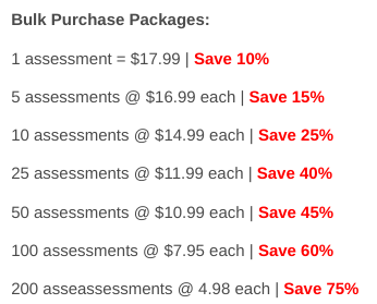 Bulk purchase pricing tiers