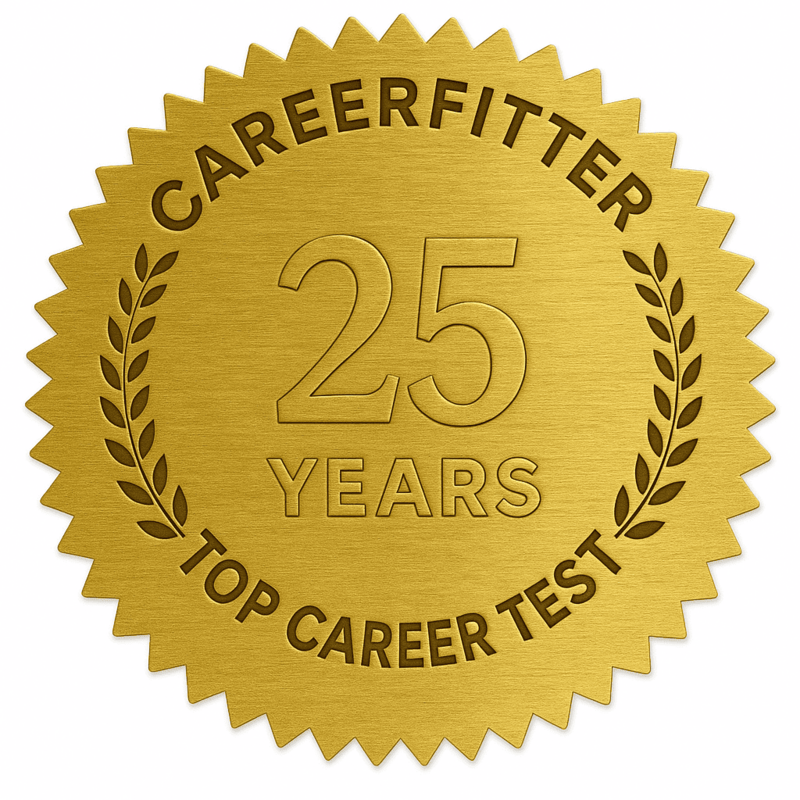 CareerFItter award for 25 Years as a top career test