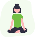 person meditating represents enneagram type 9