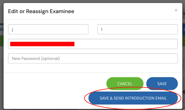 Save and Send Introduction Email button on the reassign form