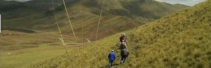 a group of people working in green job hiking