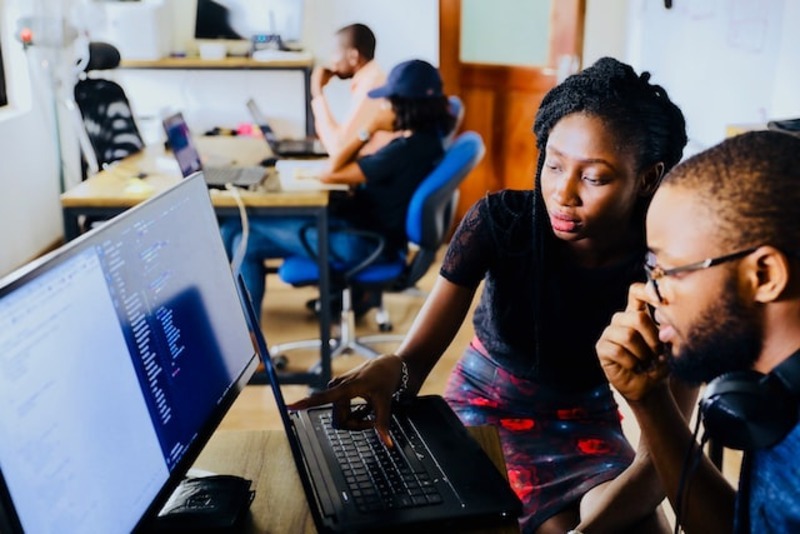 students providing tech support as a job.