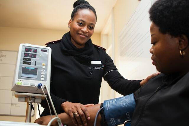 woman in medical field with job certification