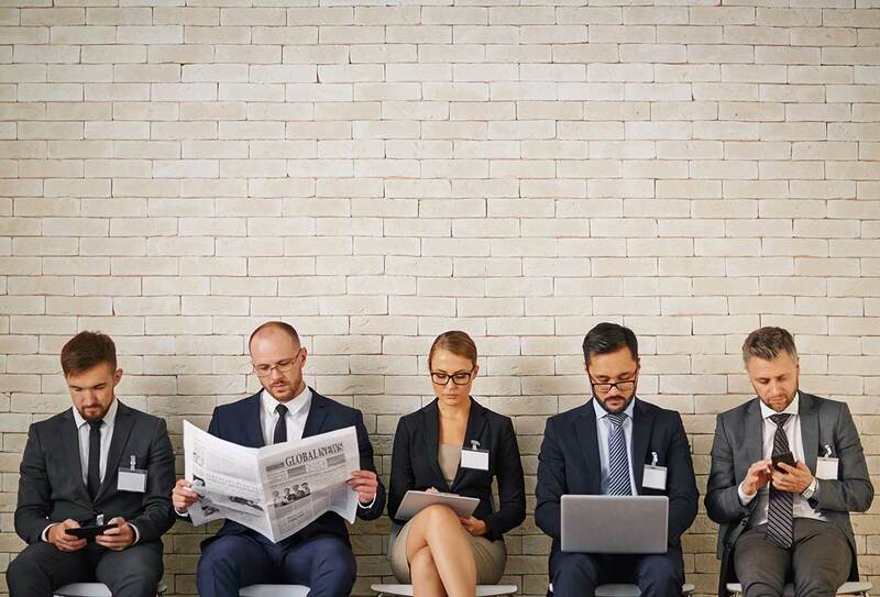 job candidates waiting to be hired