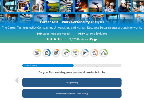 CareerFitter career test for colleges and universities